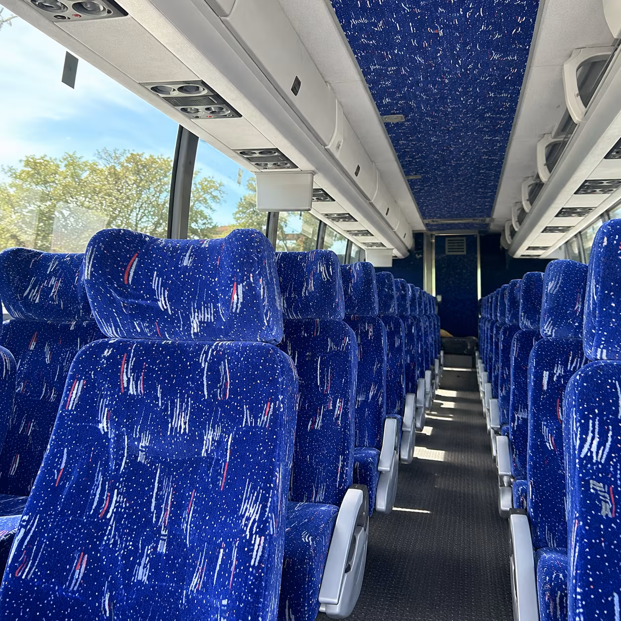 high point charter bus services interior